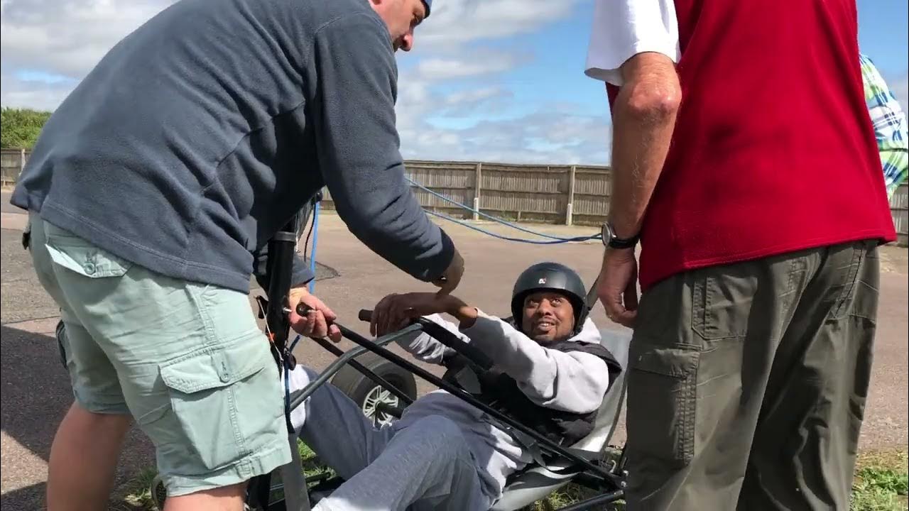 Grant goes blokarting with Sportability