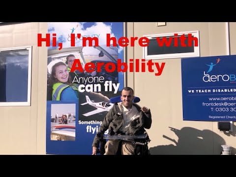 Khaleel goes flying with Aerobility at Blackbushe Airport