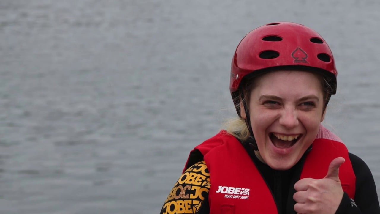 Steph goes water skiing at the BDWWA and Sportability at Heron Lake