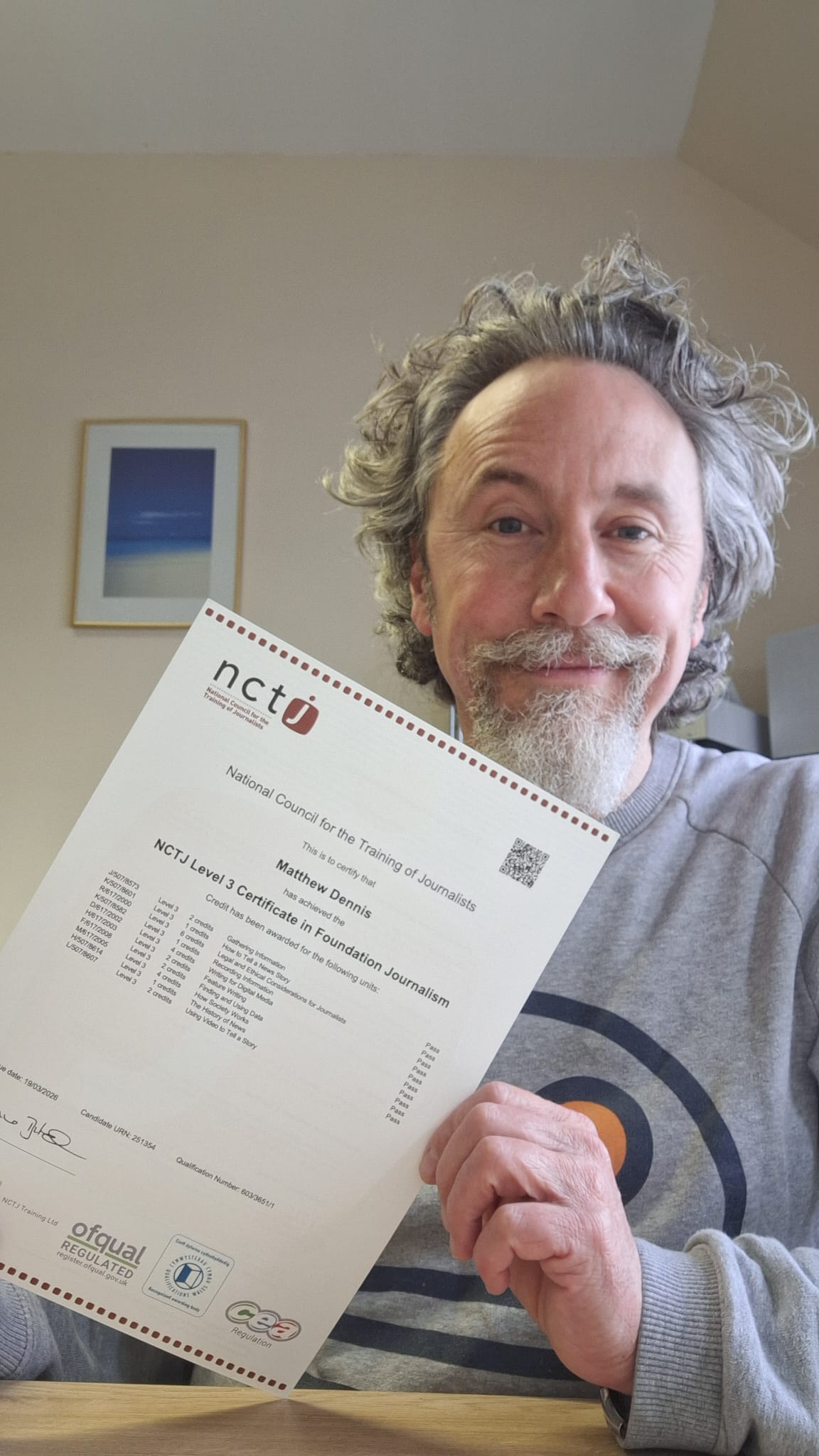 Matthew Dennis CFJ Certificate